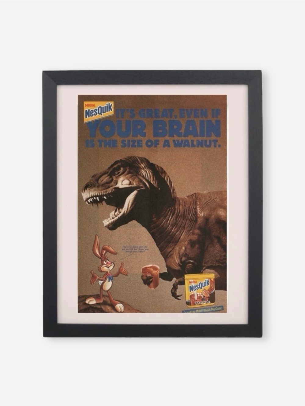 (Rare) 1998 Nesquik Poster Vintage, Framed